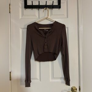 Large Brown Aerie Button Up